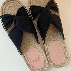 J. Crew black canvas espadrille sandal ✨ 7.5 ✨ Never worn
